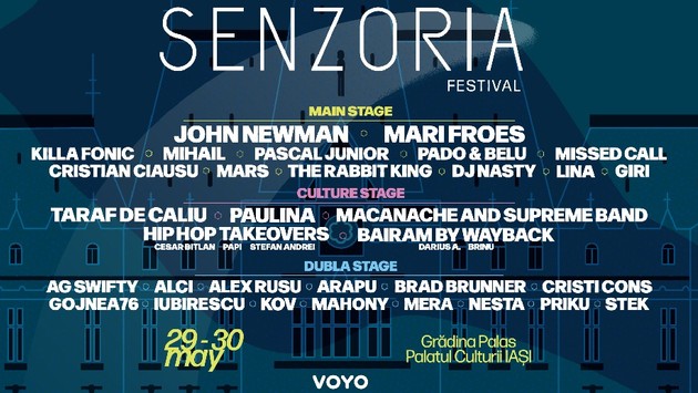 SENZORIA Festival 2026. Cel mai mare festival din Regiunea Moldovei revine la Iași între 29 mai și 1 iunie